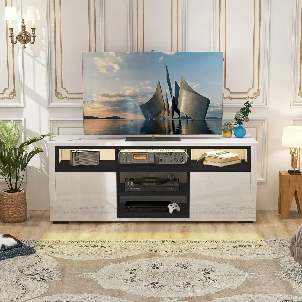 Gaming Console Entertainment Center - # لحامل تلفزيون LED حديث 55