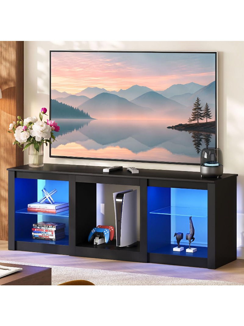 Gaming Console Entertainment Center - حامل تلفزيون LED بحجم 58 بوصة،