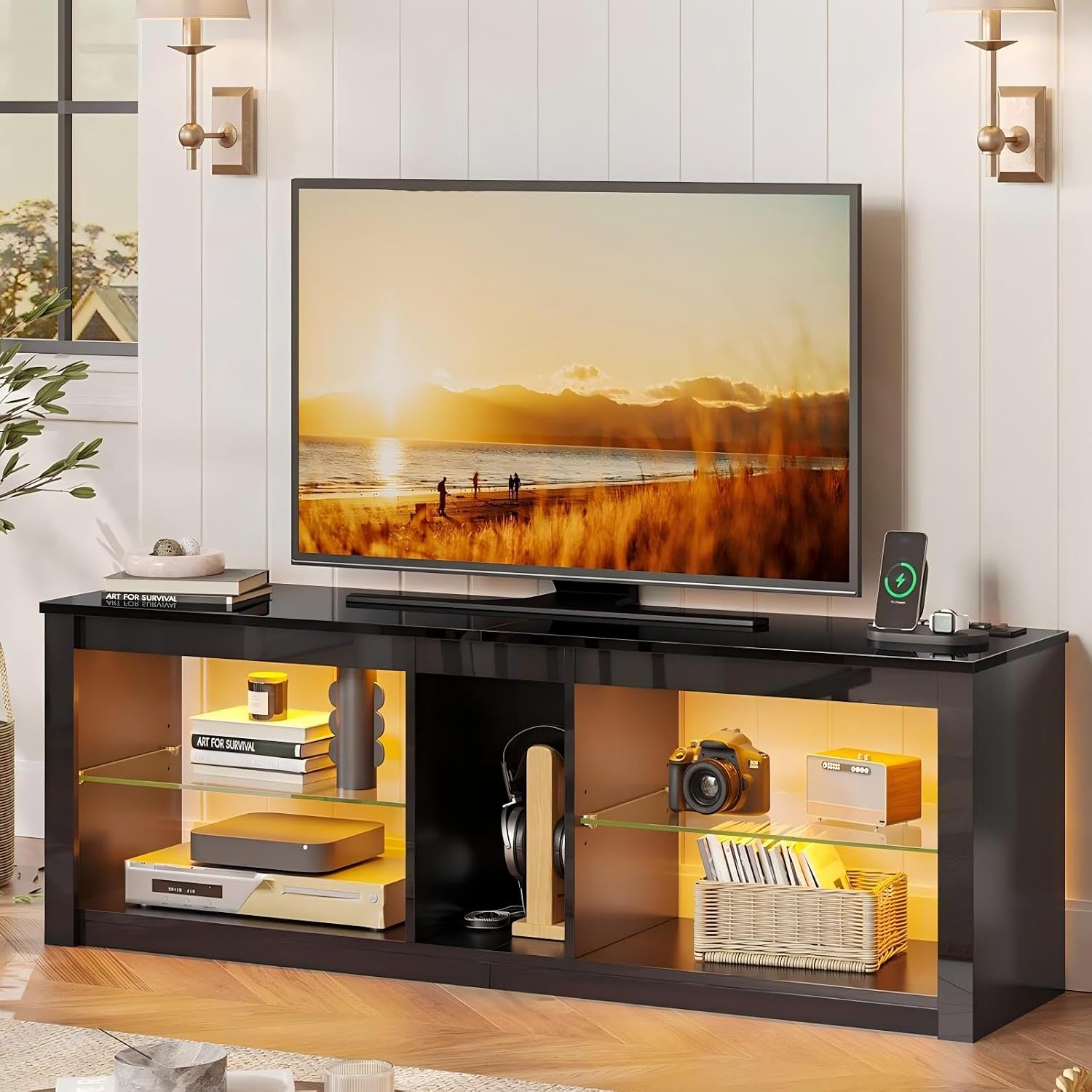 Gaming Console Entertainment Center - حامل تلفزيون LED يناسب شاشات 55
