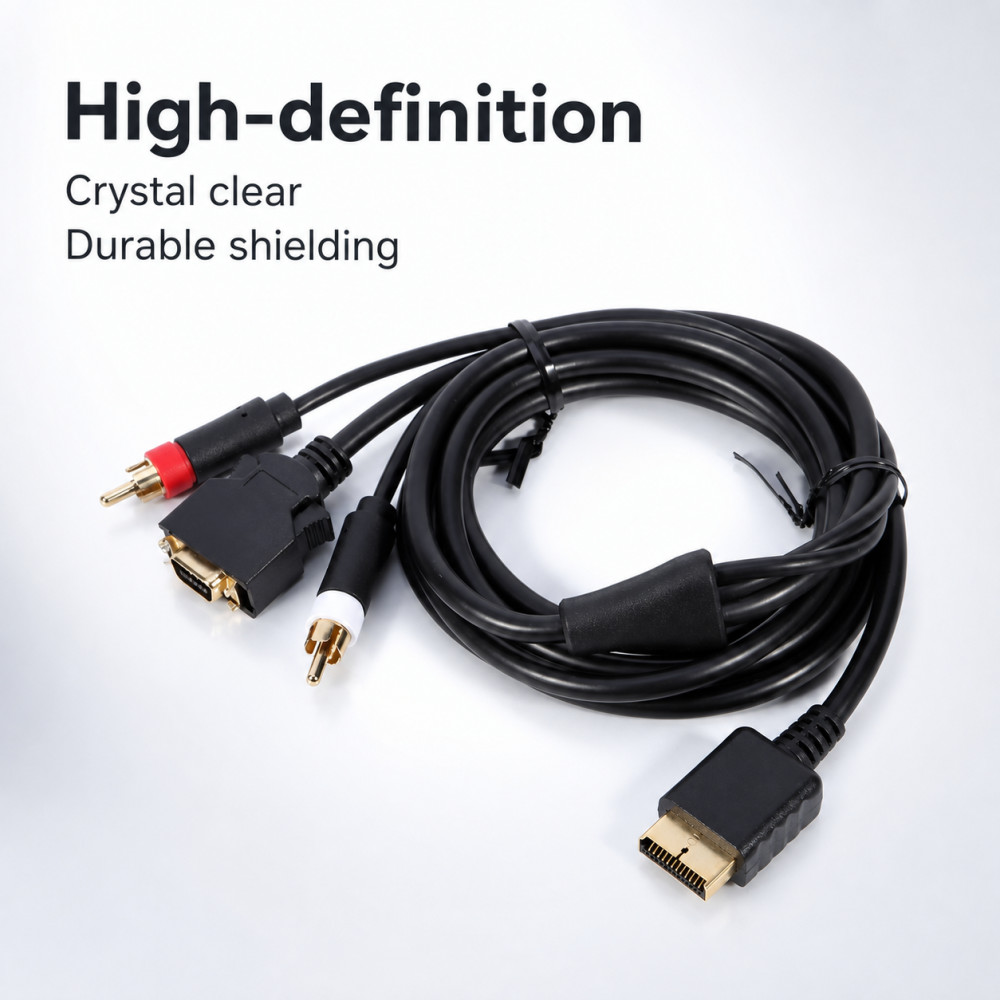 Gaming Console Definition - كابل AV مطلي بالذهب لأجهزة PS2