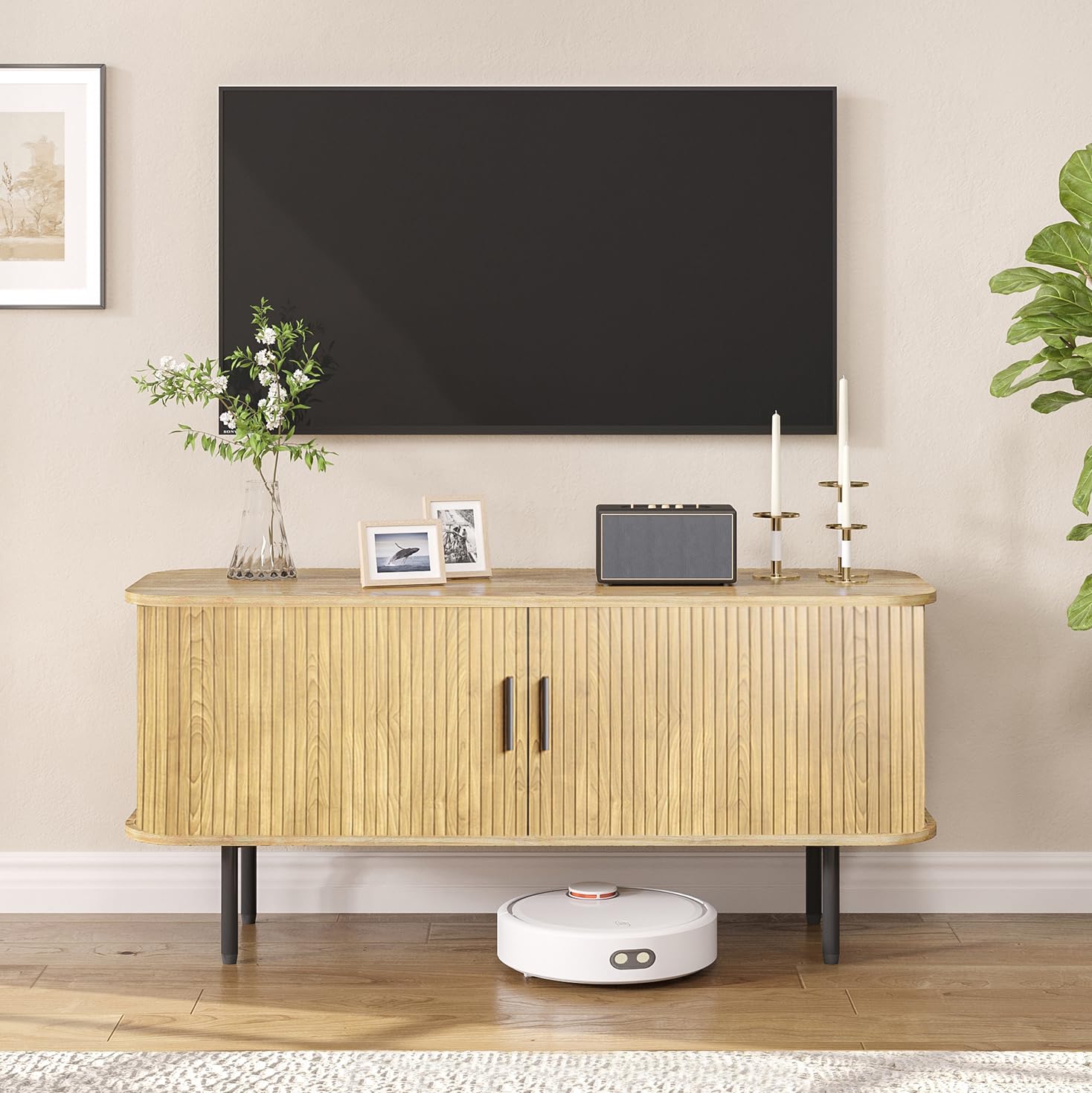 طاولة تلفاز ذات تصميم طبيعي مم - مراجعة Gaming Console Entertainment Center وسعره