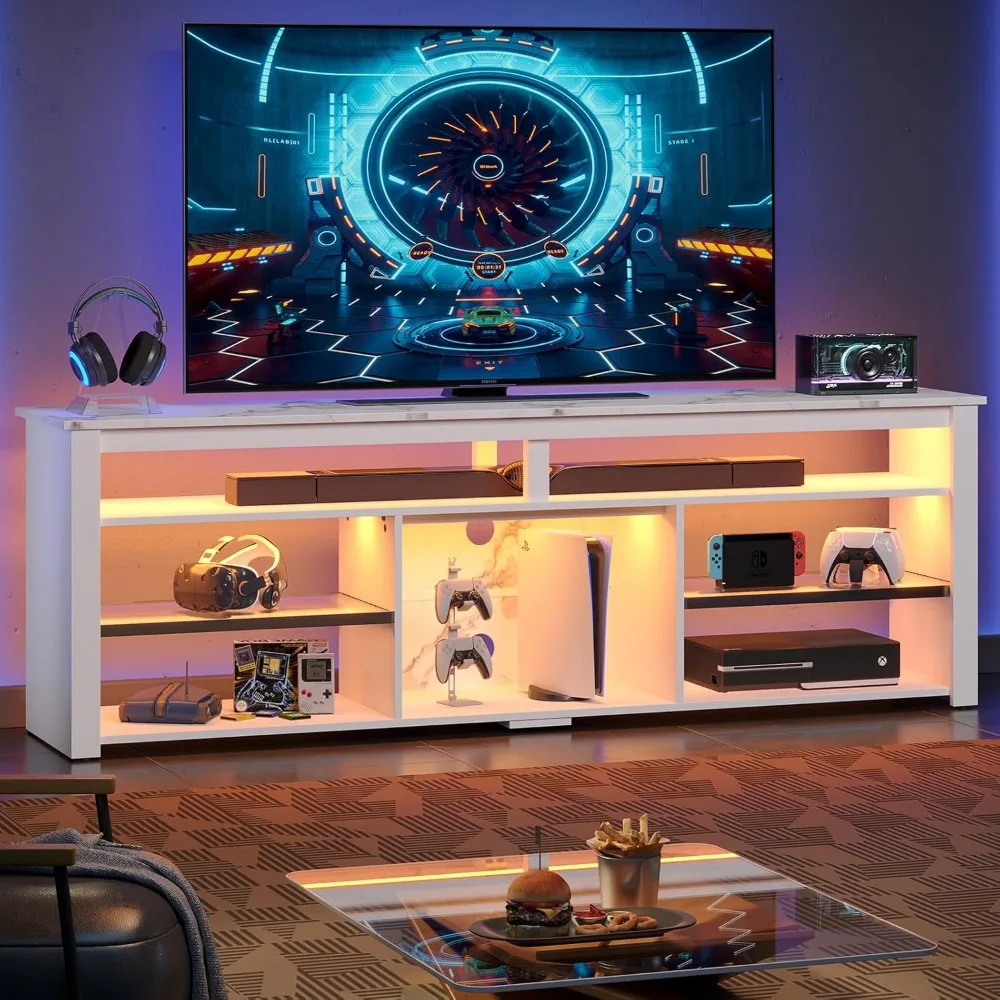 حامل تلفزيون لتلفزيون 75 بوصة، - مراجعة Gaming Console Entertainment Center وسعره
