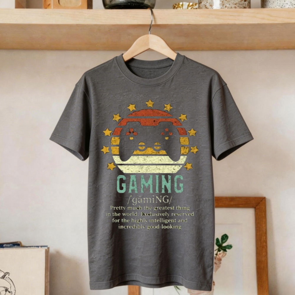 تي شيرت مضحك بتصميم تعريف الأل - مراجعة Gaming Console Definition وسعره