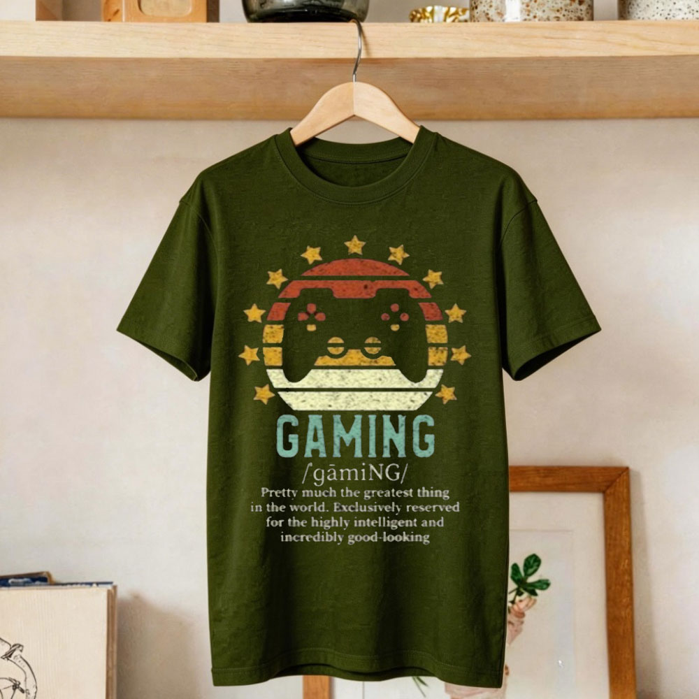 تي شيرت مضحك بتصميم تعريف الأل - مراجعة Gaming Console Definition وسعره