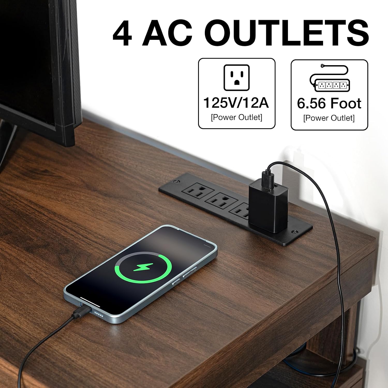 حامل تلفزيون LED مع منافذ طاقة - مراجعة Gaming Console Entertainment Center وسعره