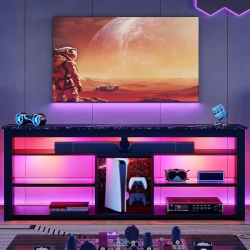 حامل تلفزيون لشاشة 70 بوصة، مر - مراجعة Gaming Console Entertainment Center وسعره