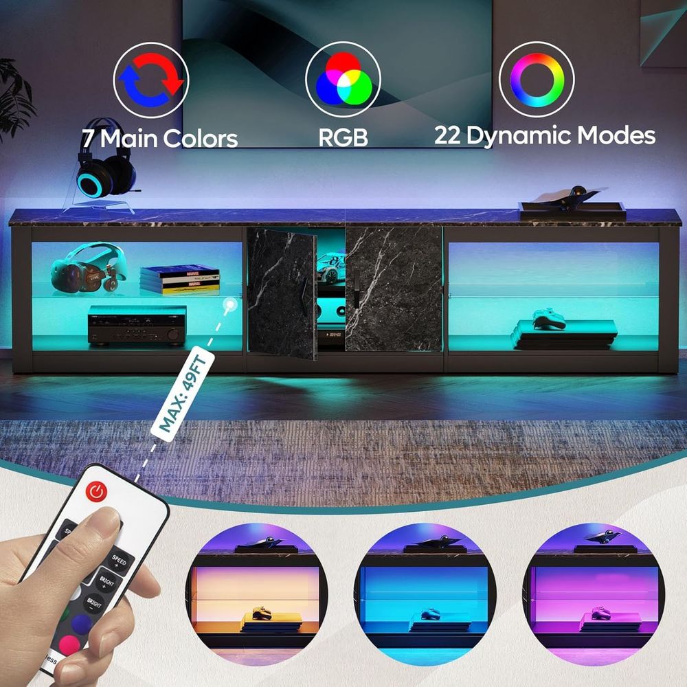 حامل تلفزيون 80 بوصة أو أجهزة  - مراجعة Gaming Console Entertainment Center وسعره