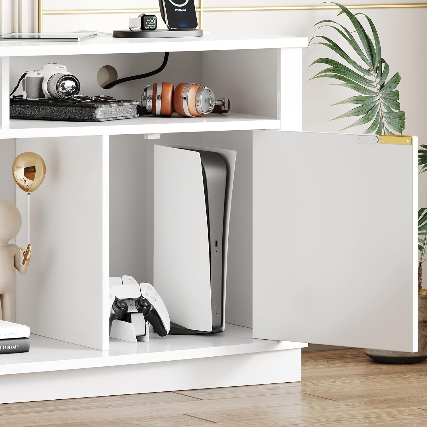 حامل تلفزيون LED بحجم 80 بوصة، - مراجعة Gaming Console Entertainment Center وسعره