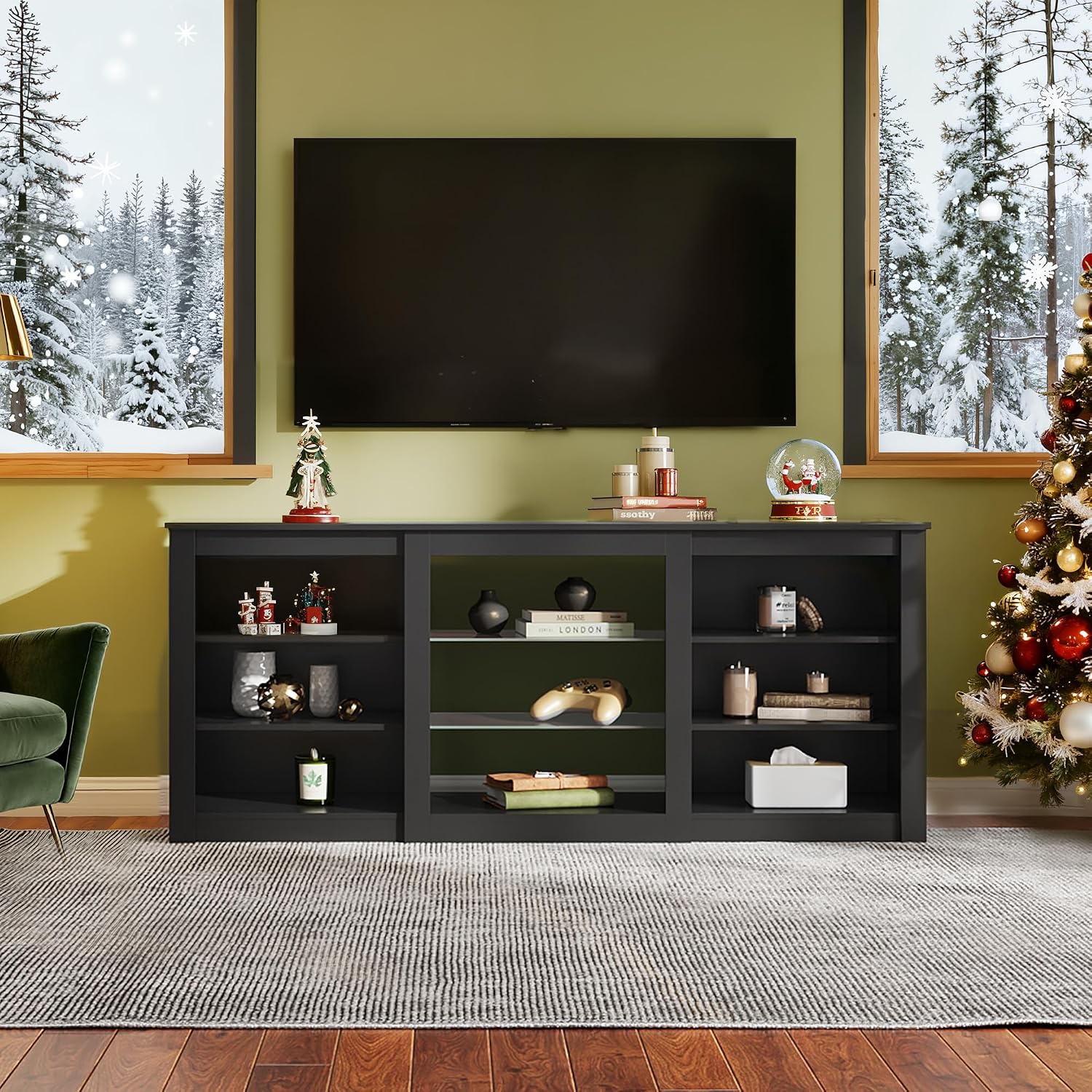 طاولة تلفاز عصرية، مركز ترفيهي - مراجعة Gaming Console Entertainment Center وسعره