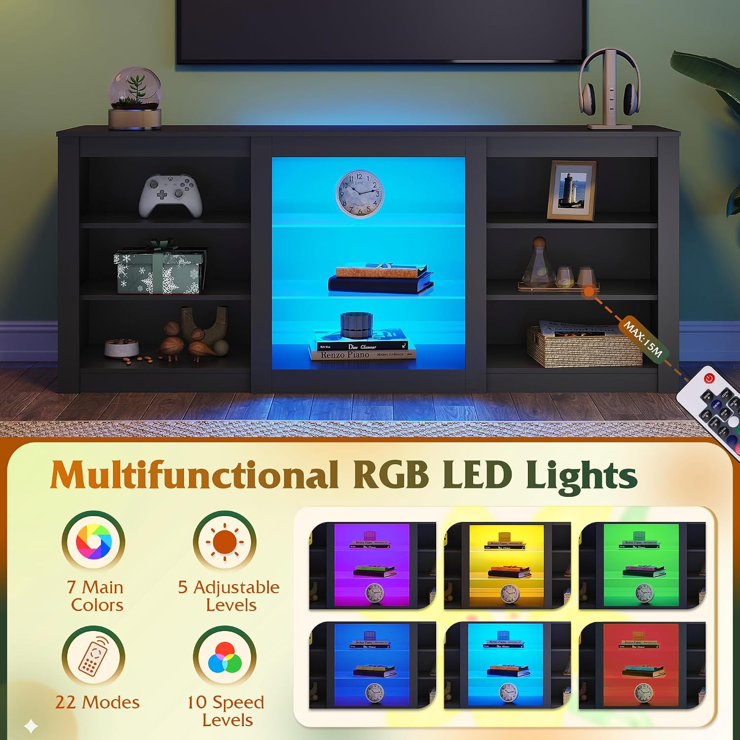 طاولة تلفاز عصرية، مركز ترفيهي - مراجعة Gaming Console Entertainment Center وسعره