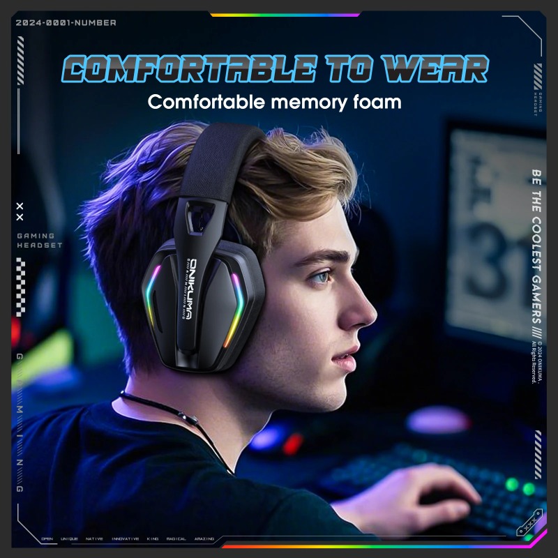 سماعة ألعاب لاسلكية ONIKUMA GT - مراجعة Gaming Console Amazon وسعره