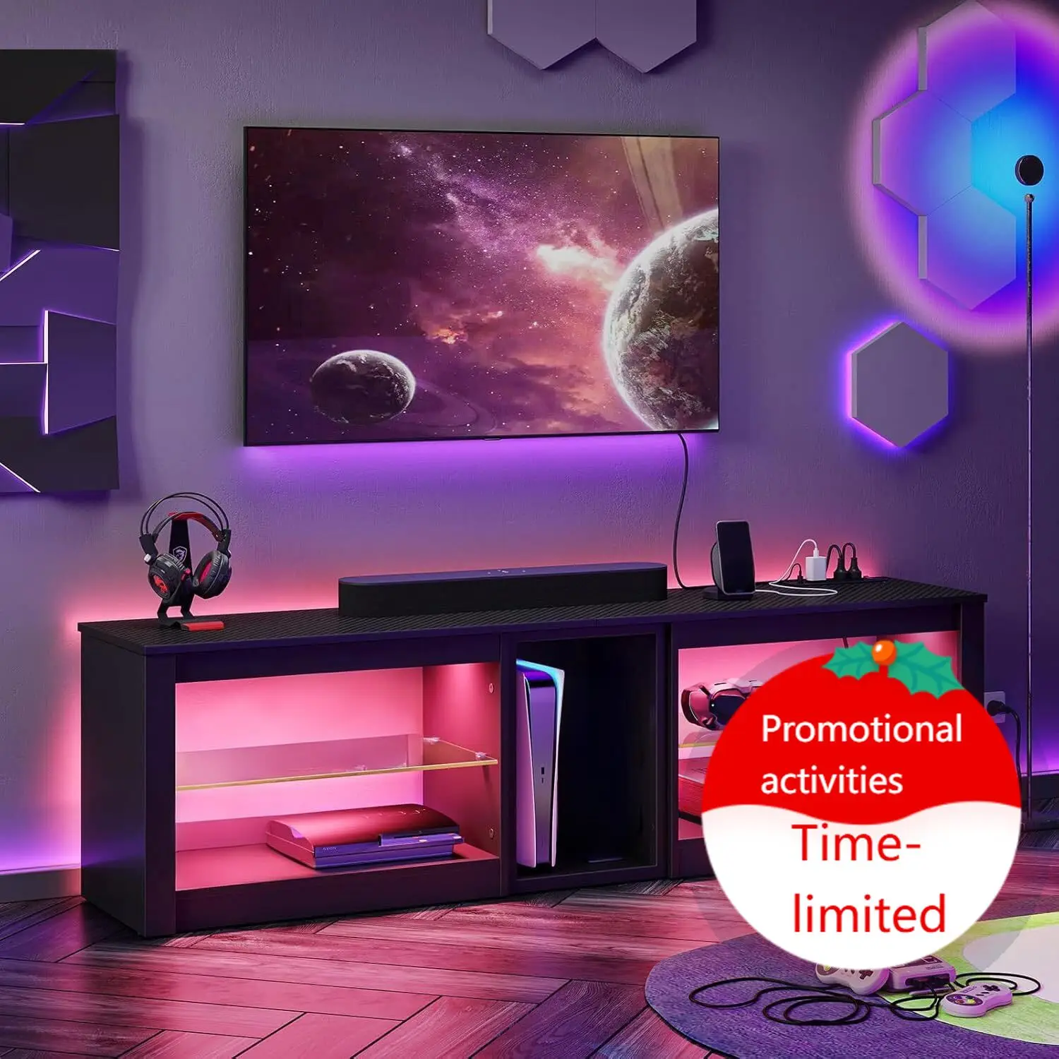 مركز ترفيهي لجهاز PS5 مع حامل  - مراجعة Gaming Console Entertainment Center وسعره